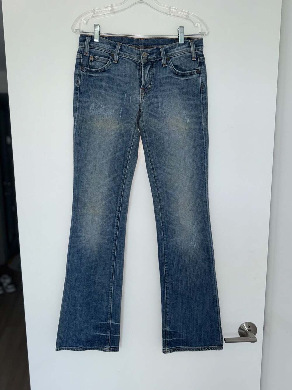 Citizens of Humanity Jerome Dahan Elle Low Rise Bootcut Jeans with Skull and Cha